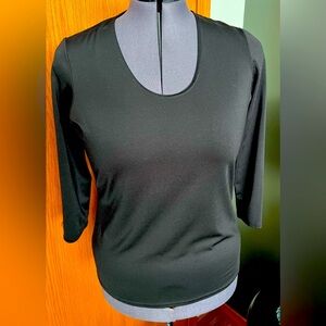 TALL GIRL Black 3/4 Sleeve Top Large Tall